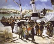 Edouard Manet The Departure of the folkestone Boat oil on canvas